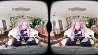 VR Conk Genshin Impact Keqing A hot Teen Cosplay Parody with Lulu Chu In VR Porn