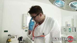 HITZEFREI Breasty golden-haired German mother I'd like to fuck banged by her doctor
