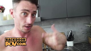 POV - An Male+Male+Female threeway with excited blond Hannah Rey