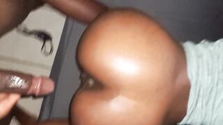 Black Tiny Teen Has Her first Anal Sex, Butt To Vagina.