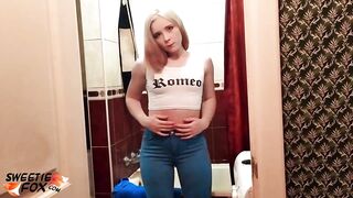 Redhead Oral job Knob Athletic Man and Twat Screwing after Bath
