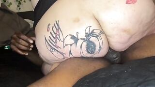 Getting My Ramrod Oiled Down by Large Butt Step Mamma