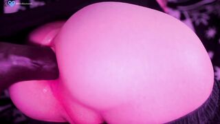 Bent Over Squishy Trans Beauty Pounded By Large Toy