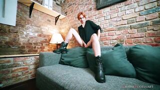 Mary Jane Redhead 30yo Angel Out of Panties but with Large Boots Clip
