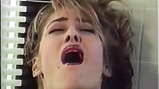 Blond gets excited in the bathtub and masturbates solo