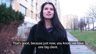 Public Agent Large penis screws hawt Russians consummate body for money
