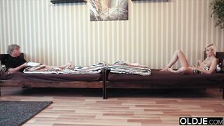 Older man has lovely sex with his youthful nineteen years old girlfriend