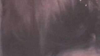 Brunette hair mother I'd like to fuck Catches Thick Cum Load in Glass
