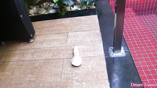 Trans Whore Larissa Albuquerque Enjoys Butt Banging with a Vibrator