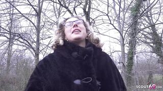 GERMAN SCOUT - Reife deutsche kurvige Frau Kathy Unfathomable mit Mega Eutern beim Casting gefickt