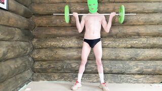 The hot stud works out