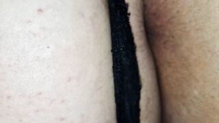 This chab screw me in doggy style in ebony pants