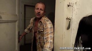 PERVERSE FAMILY - Stepdad is banging the neighbour's gal