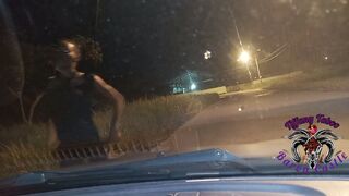 Preggo nympho Screws strangers in public