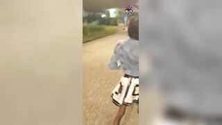 Public pick up and screw creampie