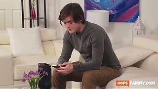 A splendid stepmom and her son's secret XXX porn: blowjobs and puss licking! Breasty stepmom Andie Anderson catches her stepson listening to porn, which makes her raging.