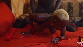 Slender black screw hard and fast creampie and keep screwing