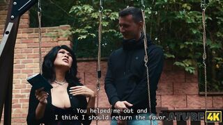 MATURE4K. Oriental older just desires to take shower, but...