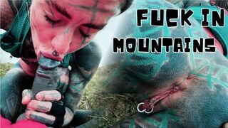 Hiking Mountain Vehement Screw and Spunk fountain