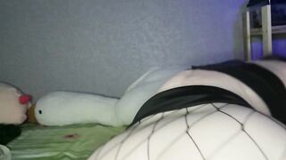 Constricted butt takes 2 dildos along with cunt, and then one as well as the other in the booty
