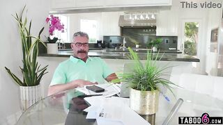 Latin stepdaughter provoking her stepdad with vids and pictures