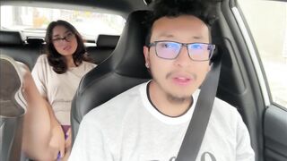 Hot large booty woman masturbates in Uber, part 1