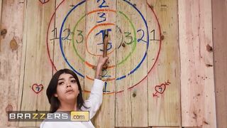 BRAZZERS - Tiamaria & Lucy Lotus Turn Axe Throwing Into A Wild Sex tool Date Night With A Sexy Trio