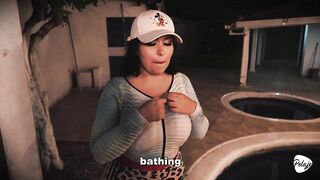 Spouse gives his breasty Latin chick a pool and that babe cheats on him by sucking the instructor's ramrod
