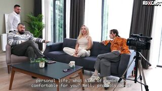 Real Interview and Public Hard Bang By 2 Massive Dicks of Hawt Bella Mur aka Margarita!