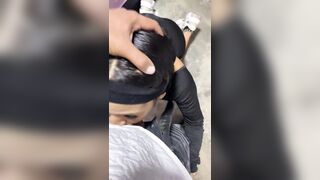 The debt collector came for the payment, and since I'm a floozy, I paid him with a worthwhile oral job and gave him my booty to screw.