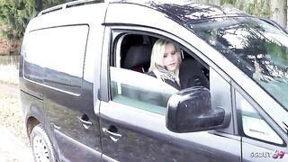 German Older Julia Pink tempt Hitchhiker Hunk to Cheating Bang in Car rim whit Plug in Booty
