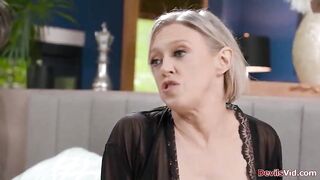 Stepmom Dee Williams tries to satisfy her stepsons raunchy urge for him to stop peeping.The man sucks the milfs large titties,then screws her hairless cunt.