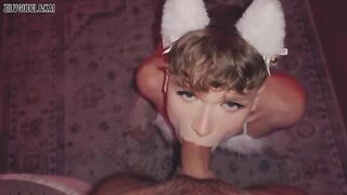 Nice-looking Femboy Twink Bent Over and Banged by Slutty Tatted Boy