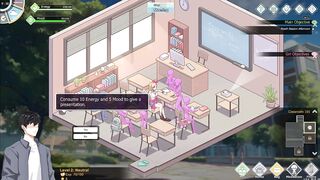 Cheerful student! Fresh game. A sexy blong freshmen beauty comes to my room at night and begins sucking my dick