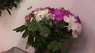 Blond can't await to be alone at home