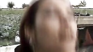 Mad floozy bangs her booty with an mature dick outdoors