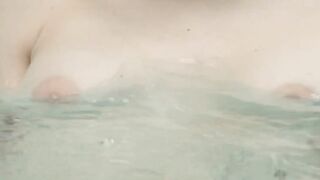 Hotty at Home Scene-three breasty Brunette hair Masturbates with Sex tool in the Jacuzzi