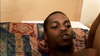 Thick black angel gets bald cunt drilled by a brawny ebony man