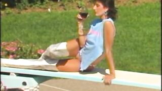 Hawt brunette hair playgirl rides her ally's biggest belt-on with her constricted snatch
