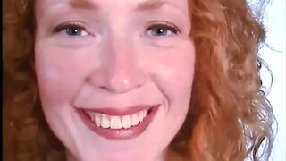 Playful redhead gives carnal fellatio