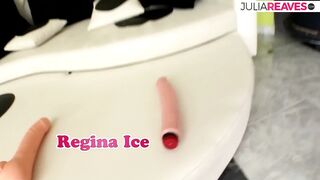 Sweetheart bows over as that babe bangs her cunt with a lengthy sex toy
