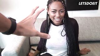 Black mother I'd like to fuck With Giant Naturals Gets an Oil Tit Massage... This guy Grabs 'em Hard and Sucks Her Teats Raw