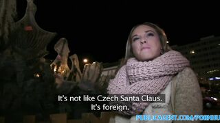 PublicAgent Chick gets paid additional Christmas money for sex with stranger