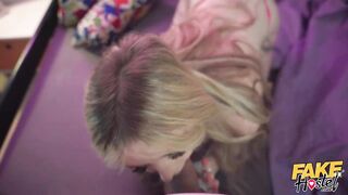 Fake Hostel - Petite English teen shared with grandpa by her jealous boyfriend in hardcore trio