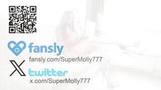 Anal with large knob in white nylons and a red summer suit with high heels