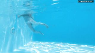 Bonnie hot constricted tiny brunette hair pornstar swimming