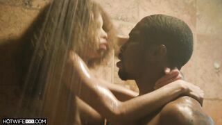 HOTWIFEXXX - Nervous Tiny Black Wife Screws BBC Whilst Hubby is Away (Cecilia Lion)