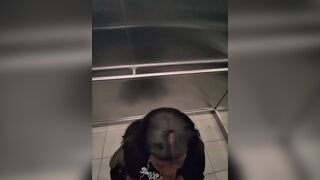 Shy Gal Gets Convinced in Elevator to Gulp a Stranger's Cum