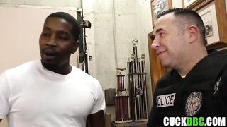 Police Officer Watching Wife Screwed In All Holes By BBC Mechanic