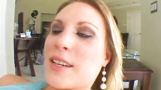 Kinky bitch gets banged in one as well as the other of her holes